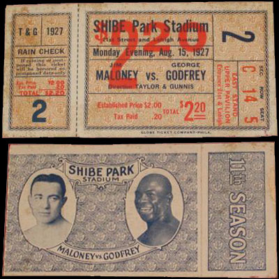 PHILLY BOXING HISTORY - George Godfrey Ring Record